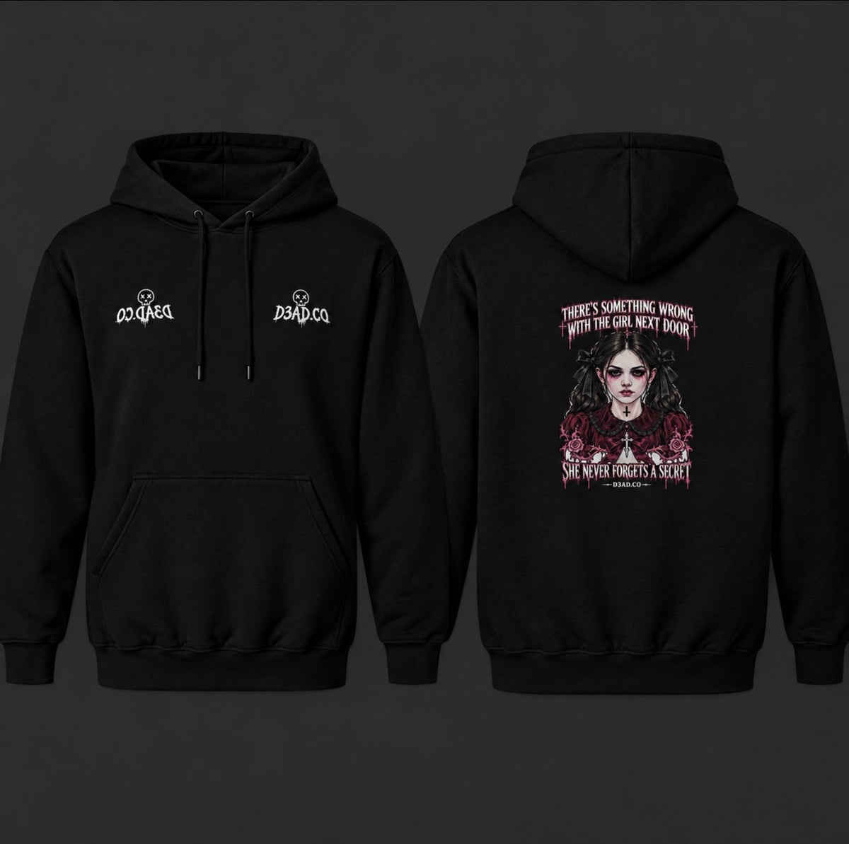 D3AD.CO Logo Hoodie “THERE'S SOMETHING WRONG"