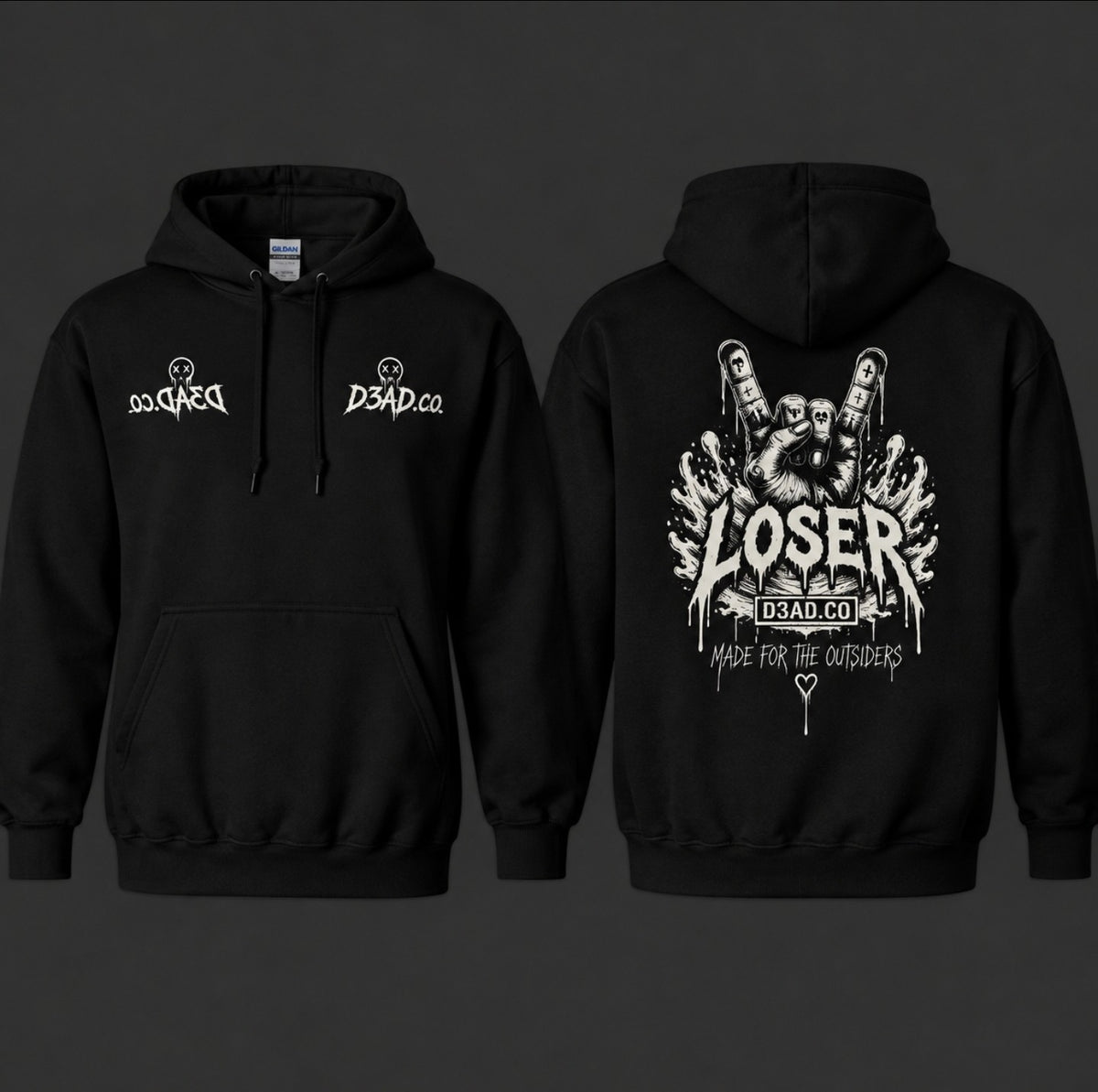 D3AD.CO Logo Hoodie - “LOSER"