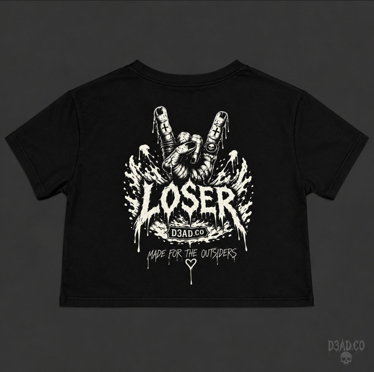 D3AD.CO Logo Crop Top “LOSER"