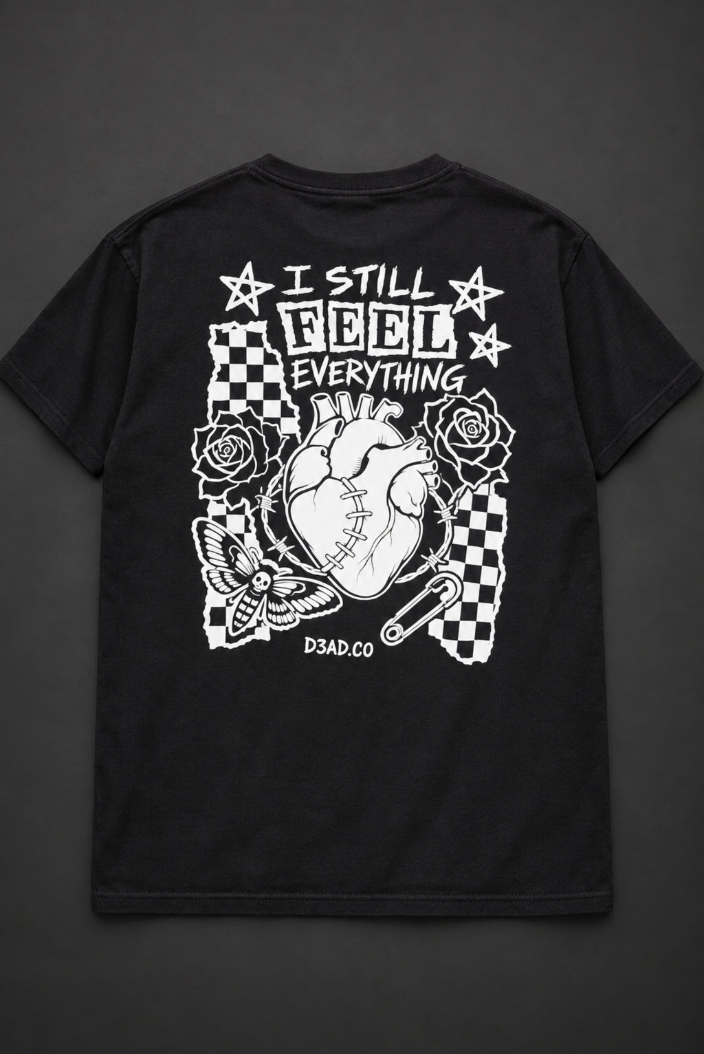 D3AD.CO Logo T-Shirt - "I STILL FEEL EVERYTHING"