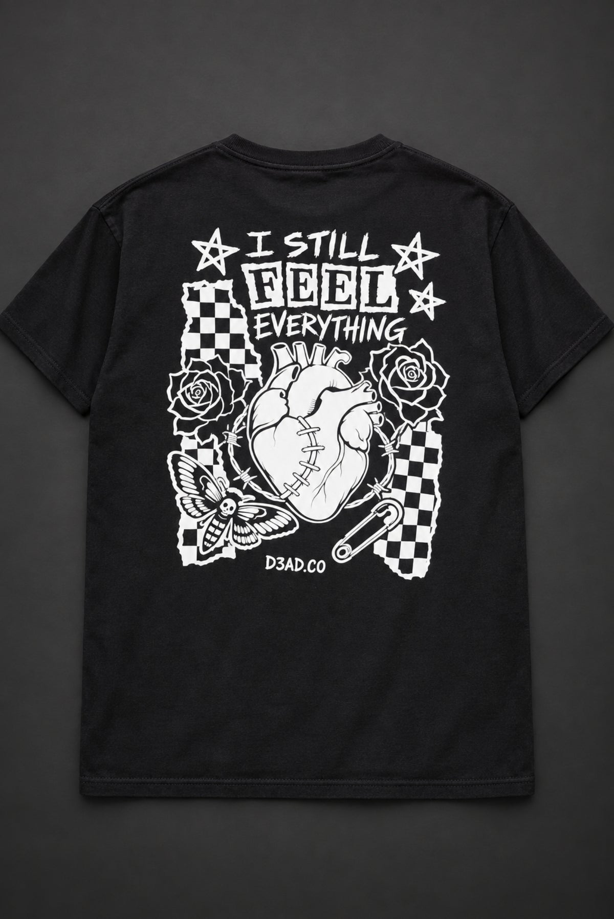 D3AD.CO Logo T-Shirt - "I STILL FEEL EVERYTHING"